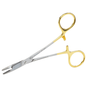 Olsen Hegar Needle Holder Scissors Combination - Tungsten Carbide Inserts Jaws, Left-handed